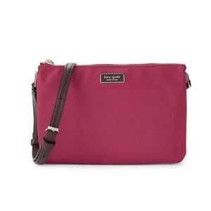 KATE SPADE NEW YORK | Triple Gusset Small-Medium Nylon/Leather Crossbody bag